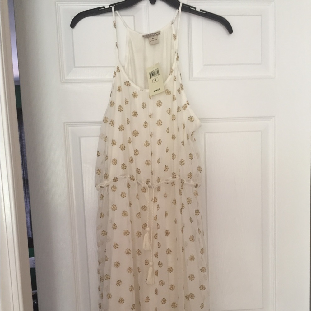 Lucky brand white summer dress size medium new